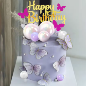 Butterfly Happy Birthday Paper Topper